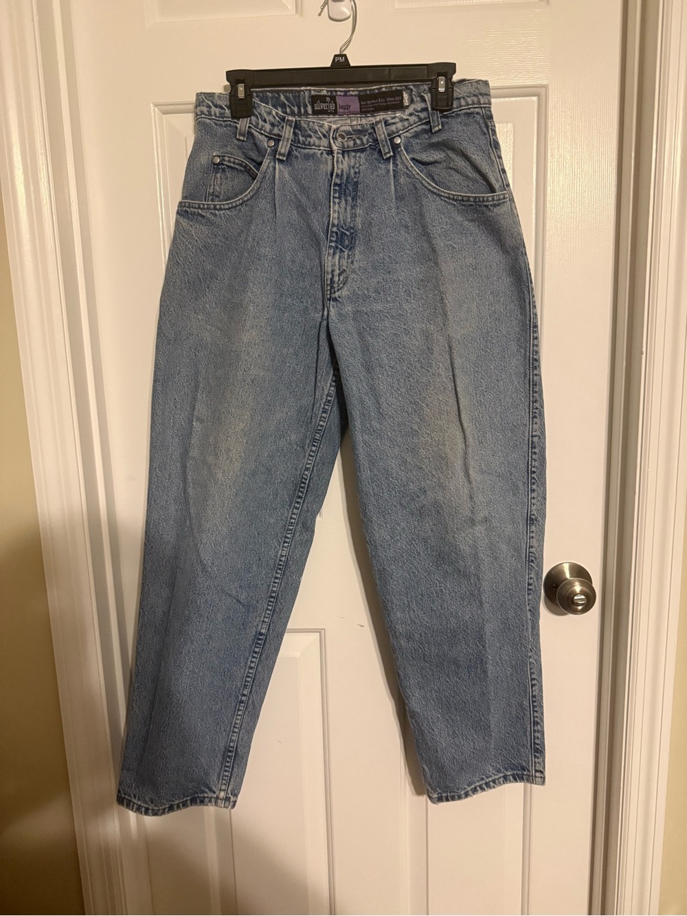 VTG 90s Levis SilverTab Baggy Pleated Jeans Light Wash Denim Skater Y2K
